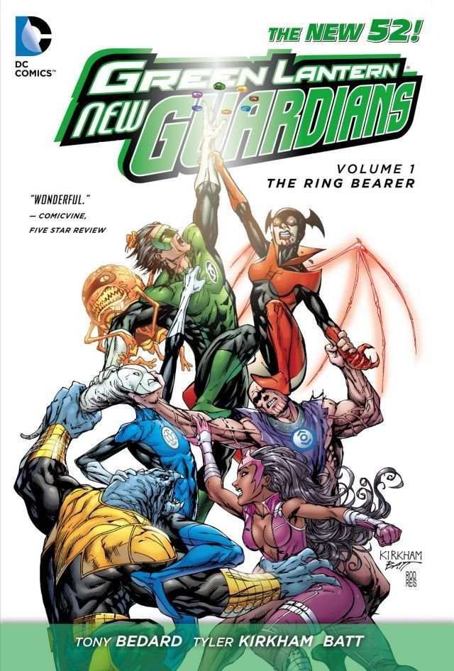 Book cover of Green Lantern: New Guardians, Volume 1: The Ring Bearer