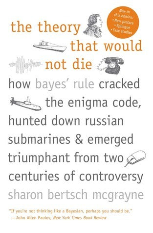 Book cover of The Theory That Would Not Die: How Bayes' Rule Cracked The Enigma Code, Hunted Down Russian Submarines, And Emerged Triumphant From Two Centuries Of Controversy by Sharon Bertsch McGrayne