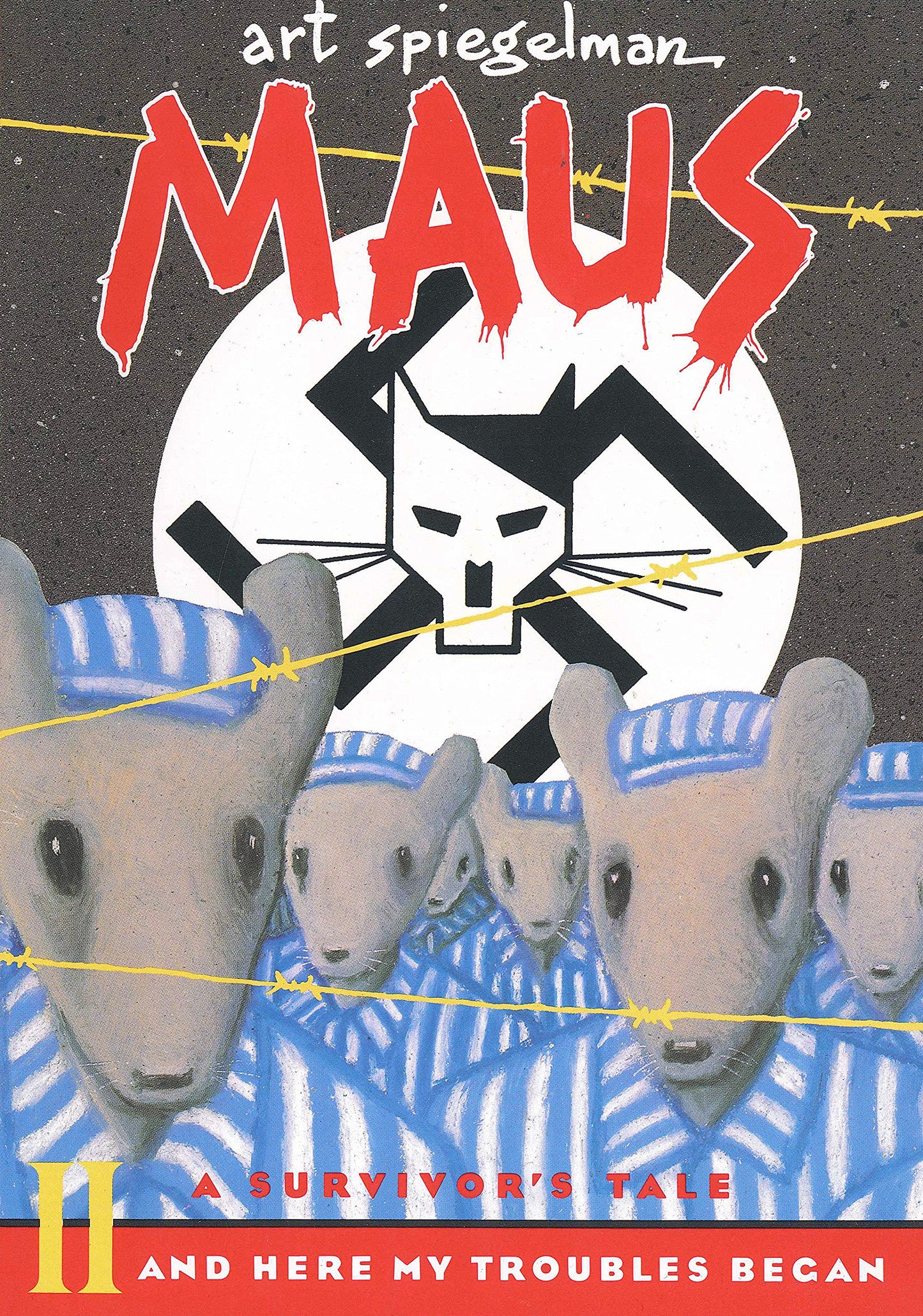 Book cover of Maus II: A Survivor's Tale: And Here My Troubles Began by Art Spiegelman