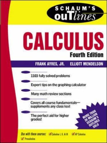 Book cover of Schaum's Outline Of Calculus by Frank Ayres Jr.