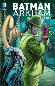 Book cover of Batman Arkham: The Riddler by Rachel Pinnelas (Ed.), Gardner Fox, Sheldon Moldoff (Illustrations), Len Wein, Irv Novick (Illus.), Ray Fawkes, Scott Snyder, Jeremy Haun (Illus.), David Vern Reed, John Calnan (Illus.), Frank Springer (Illus.), Charles Soule, Dennis Calero (Illus.), Dick Sprang (Illus.), Don Kraar, Carmine Infantino (Illus.), Doug Moench, Don Newton (Illus.), Paul Dini, Don Kramer (Illus.)