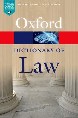 Book cover of A Dictionary of Law by Jonathan Law (Ed.)