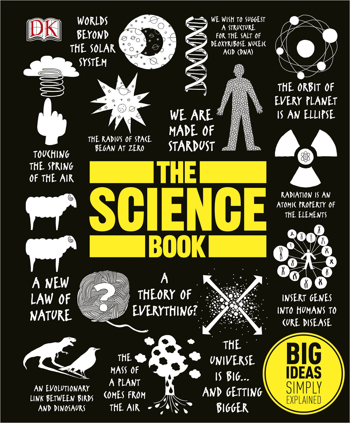 Book cover of The Science Book by Rob Colson (Ed.), Camilla Hallinan (Ed.), David John (Ed.), John Farndon (Consultant Editor), Adam Hart-Davis (Contrib.), Giles Sparrow (Contrib.), Dan Green (Contrib.), Derek Harvey (Contrib.), Penny Johnson (Contrib.), Douglas Palmer (Contrib.), Steve Parker (Contrib.), James Graham (Illus.), Peter Liddiard (Illus.)