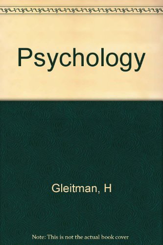 Book cover of Psychology by H Gleitman