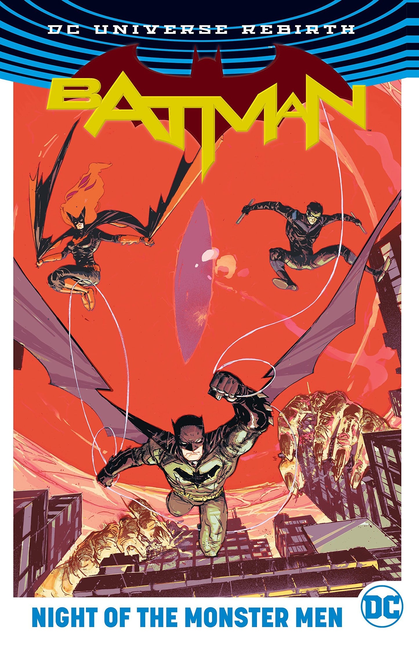 Book cover of Batman: Night Of The Monster Men by Steve Orlando (Writer), Tom King (Consultant), Tim Seeley (Consultant), James Tynion IV (Consultant), Riley Rossmo (Artist), Ivan Plascencia (Colourist), Deron Bennett (Letterer)