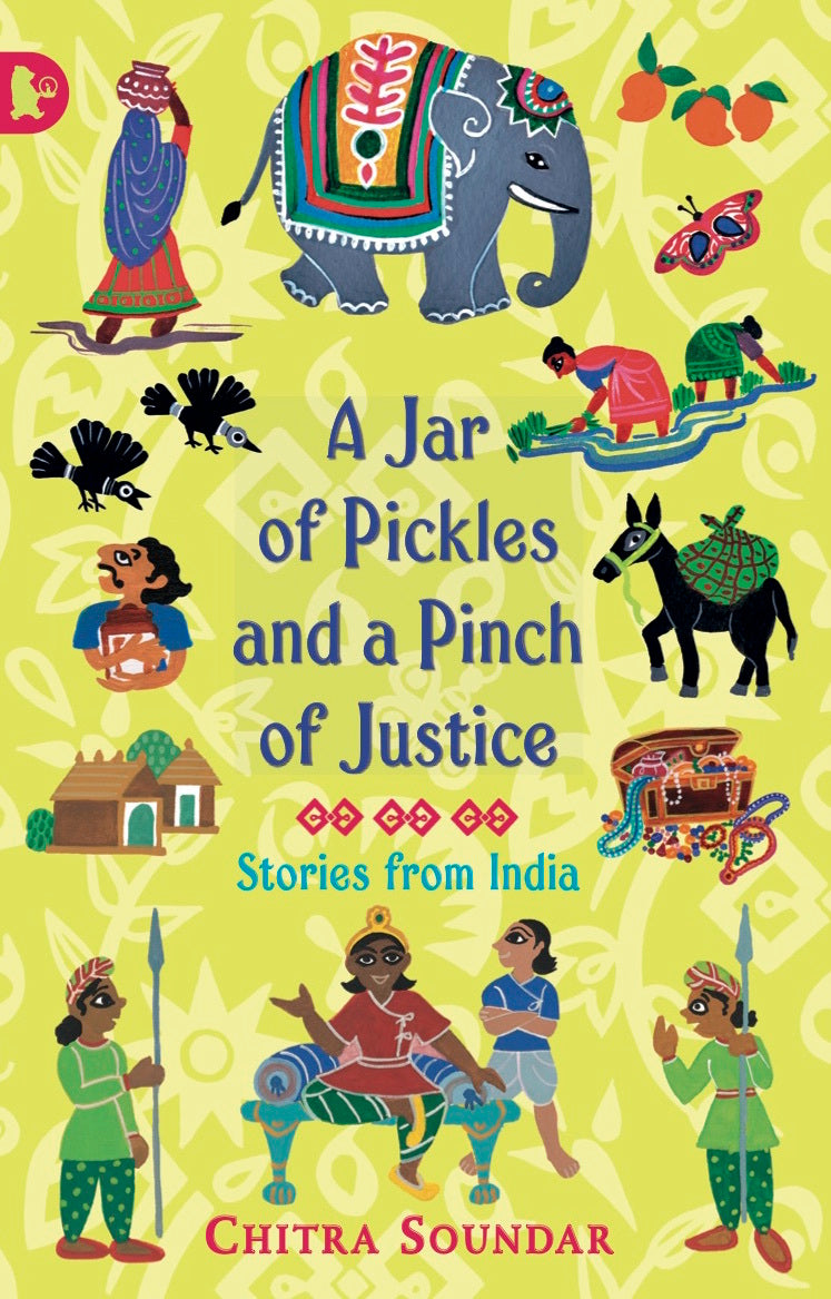 Book cover of A Jar of Pickles and a Pinch of Justice by Chitra Soundar, Uma Krishnaswamy (Illus.)