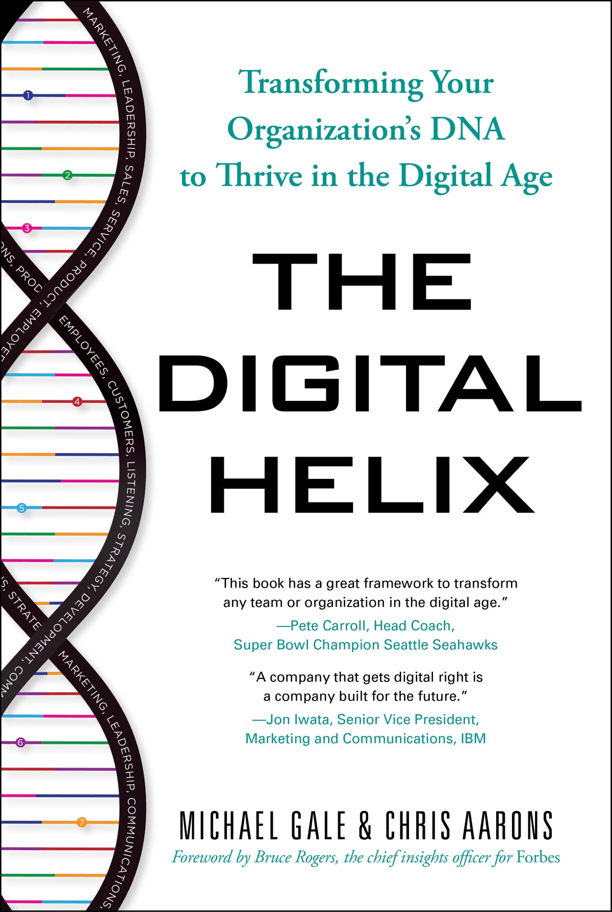 Book cover of The Digital Helix: Transforming Your Organization's DNA To Thrive In The Digital Age by Michael Gale, Chris Aarons (Contrib.)