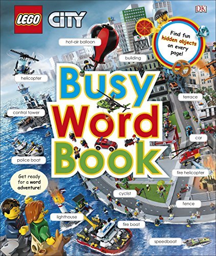 Book cover of LEGO City Busy Word Book by D.K. Publishing