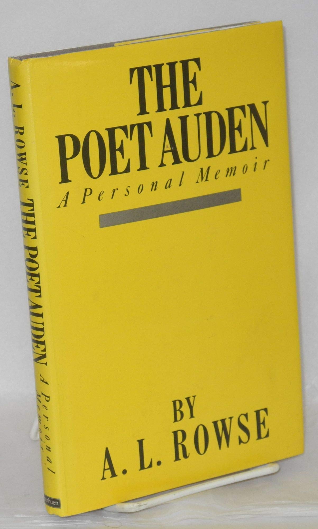 Book cover of The Poet Auden: A Personal Memoir by A.L. Rowse