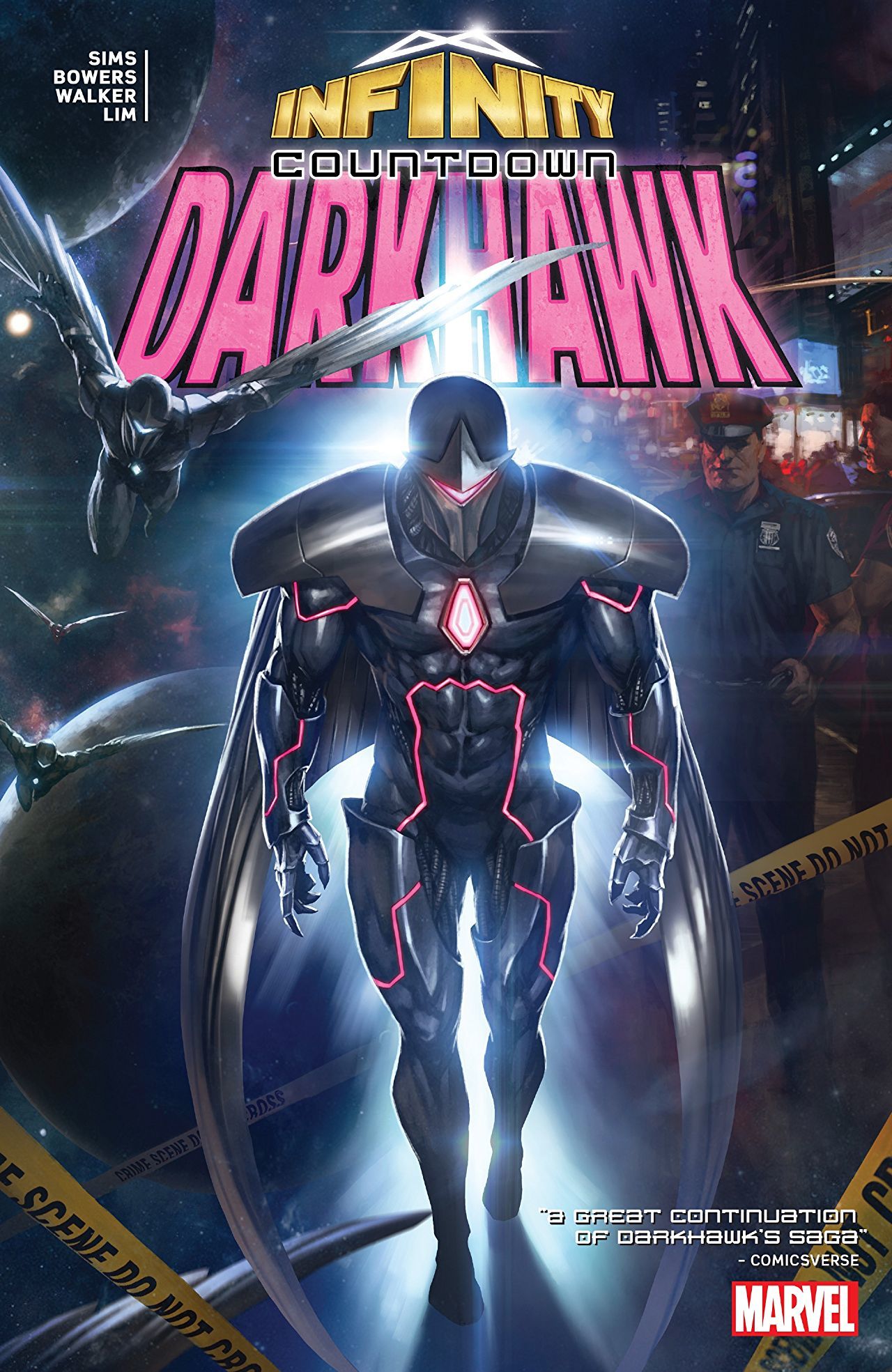 Book cover of Infinity Countdown: Darkhawk by Chris Sims, Chad Bowers, Gang Hyuk Lim (Contrib.)