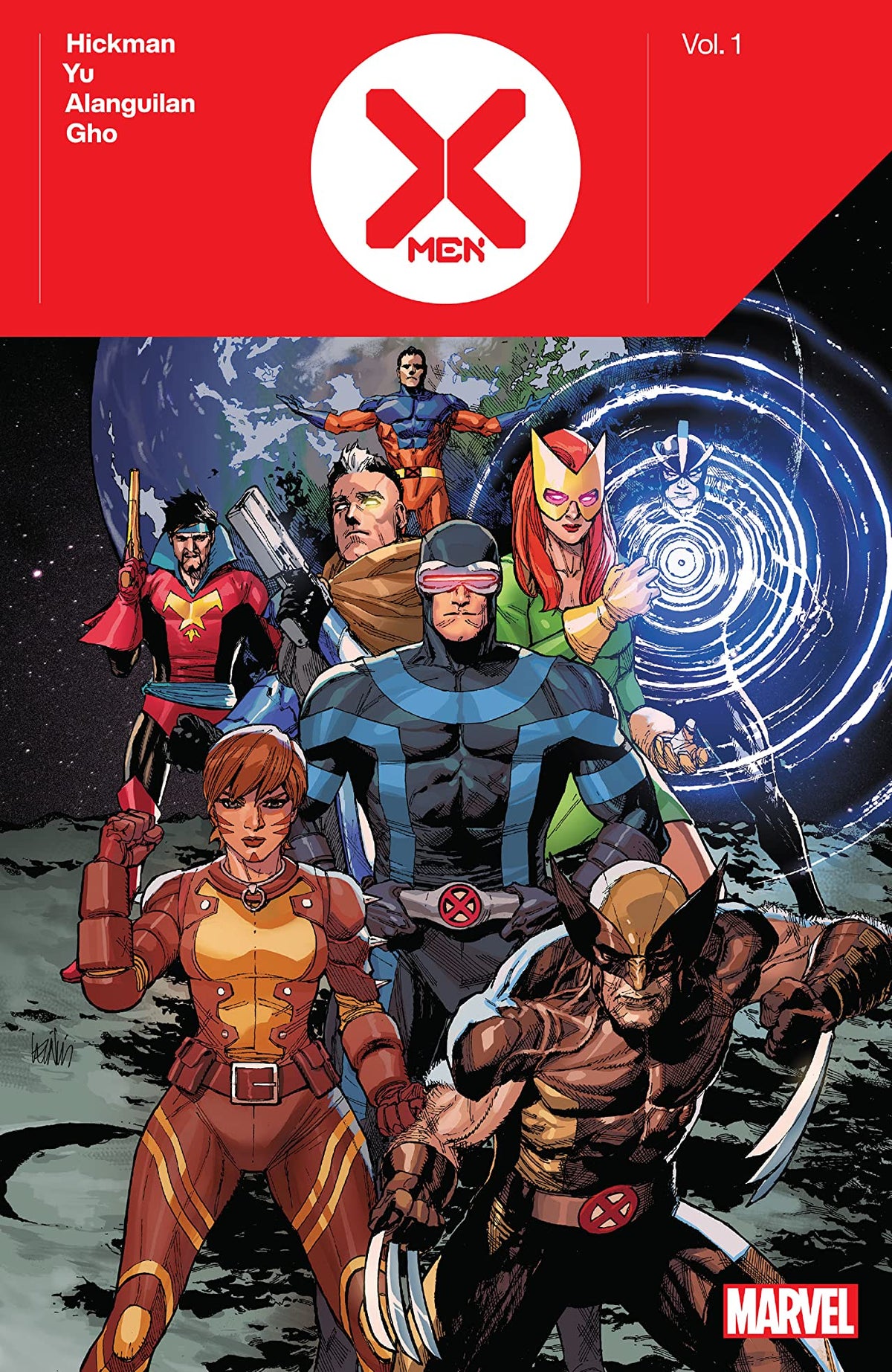 Book cover of X-Men, Vol. 1 by Jonathan Hickman, Leinil Francis Yu (Illus.), Gerry Alanguilan (Illus.), R.B. Silva (Illus.), Matteo Buffagni (Illus.), Sunny Gho (Colorist), Marte Gracia (Colorist)