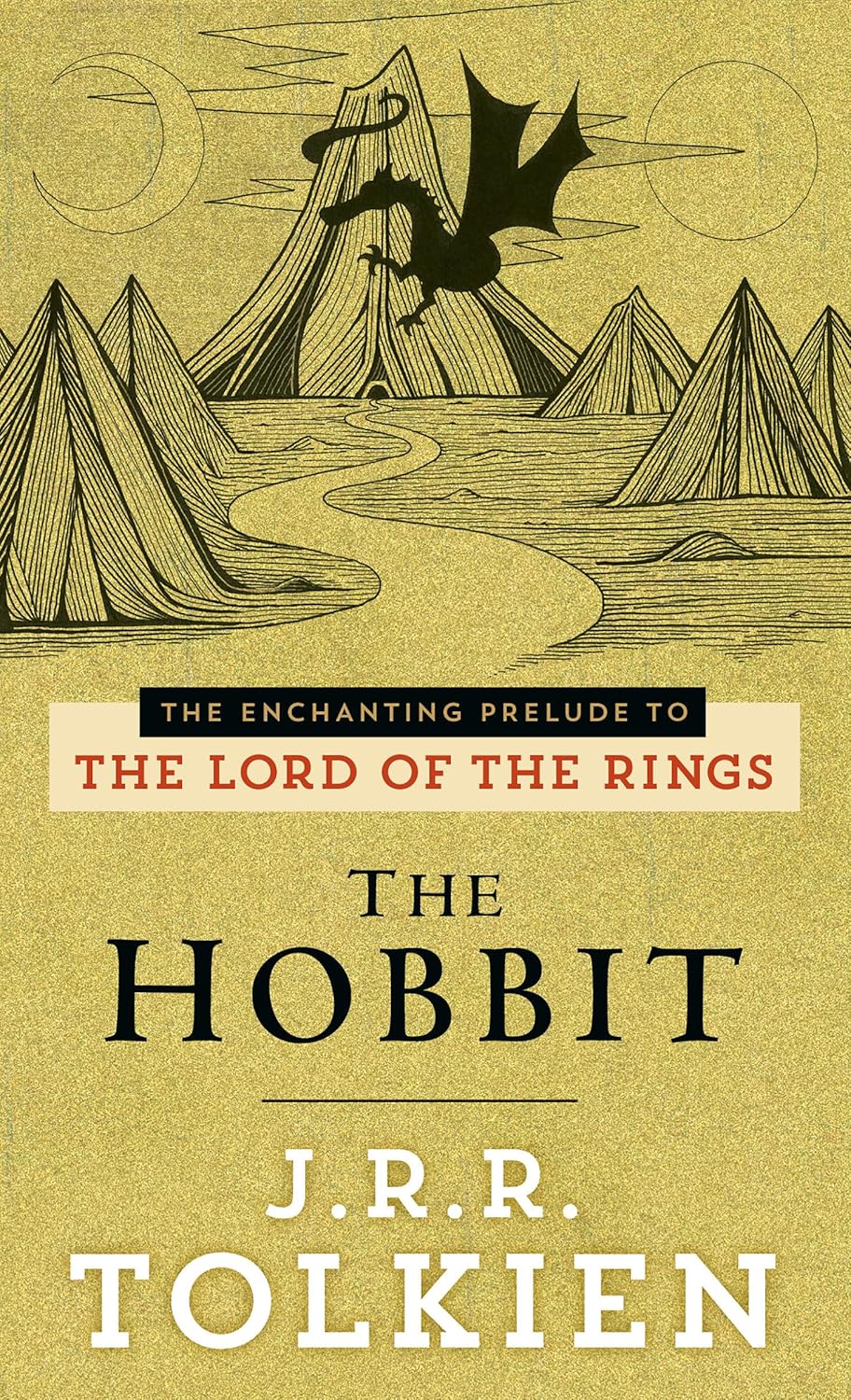 Book cover of The Hobbit by J.R.R. Tolkien