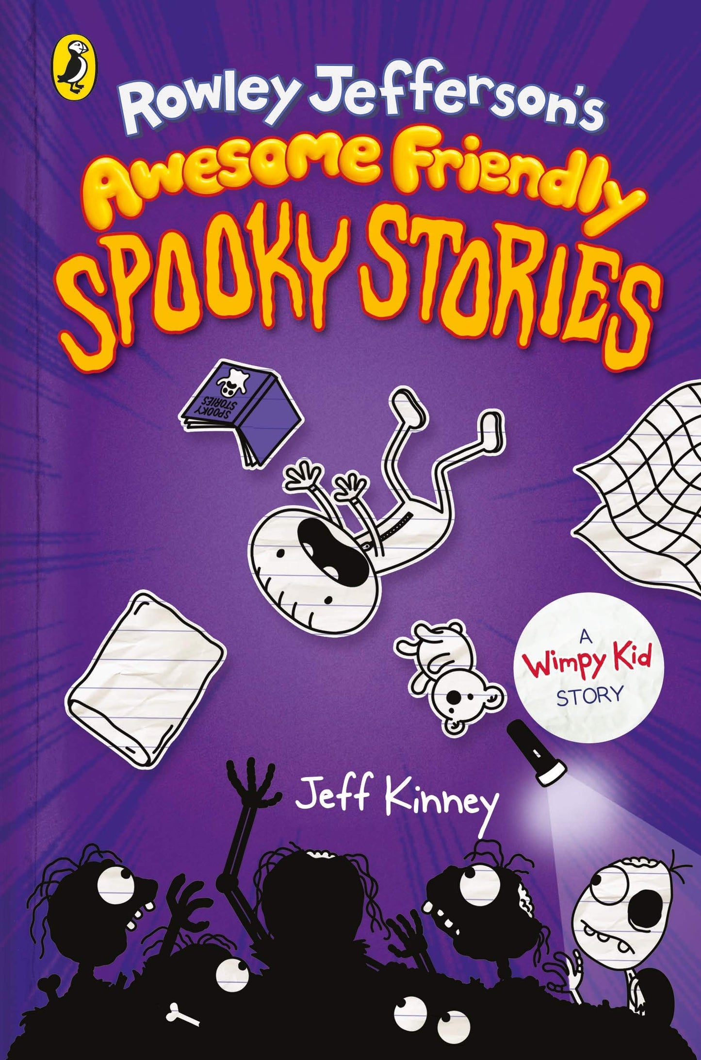 Book cover of Rowley Jefferson's Awesome Friendly Spooky Stories by Jeff Kinney