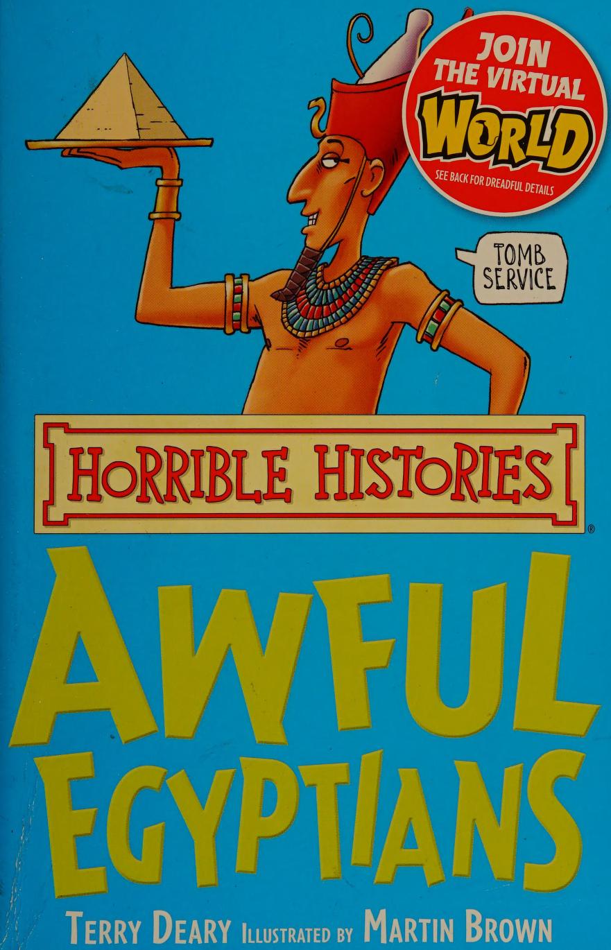 Book cover of Awful Egyptians by Terry Deary, Martin Brown (Illus.)