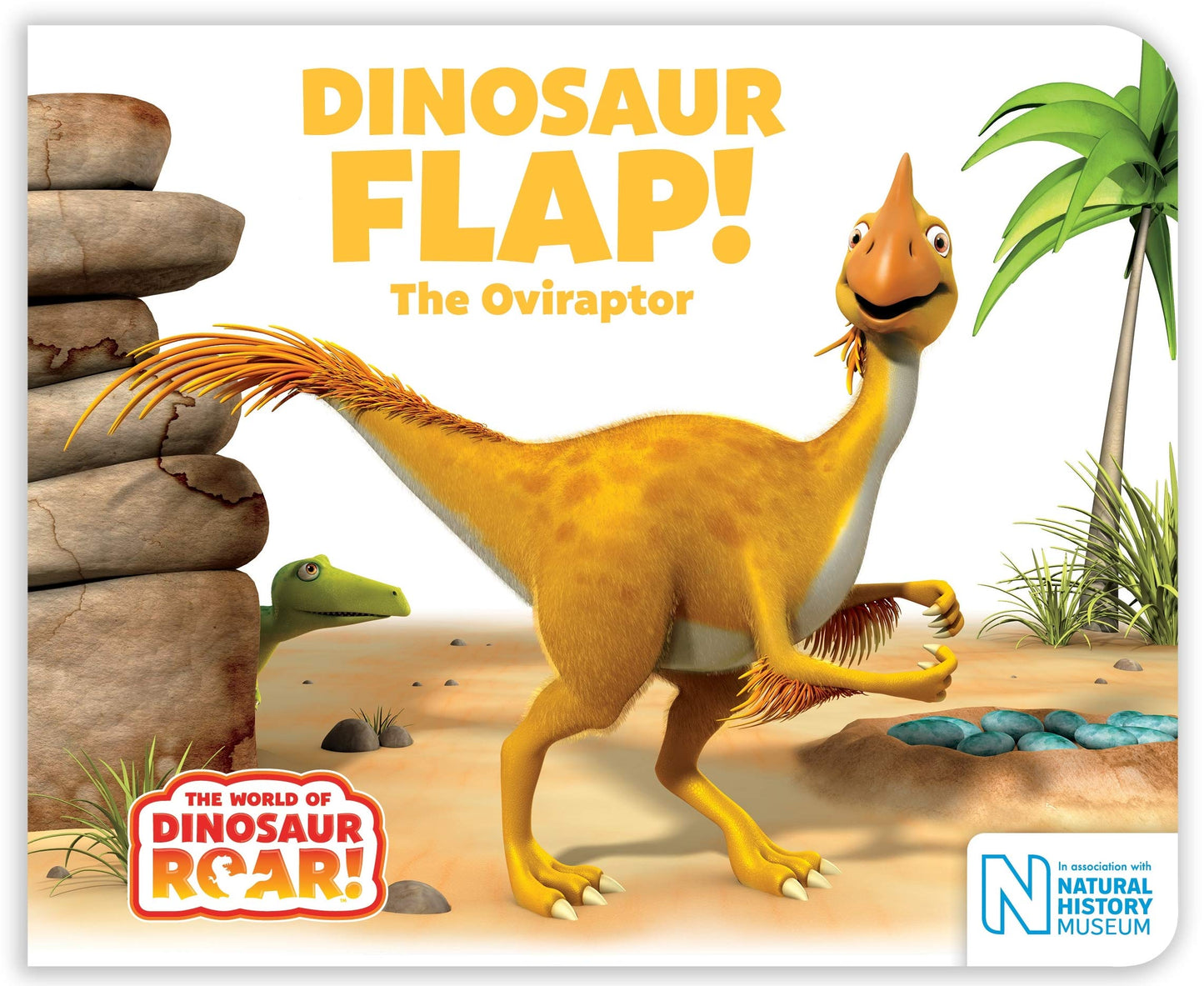 Book cover of Dinosaur Flap! The Oviraptor by Peter Curtis