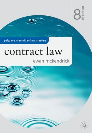 Book cover of Contract Law by Ewan McKendrick
