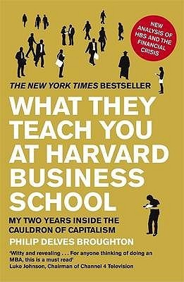 Book cover of What They Teach You at Harvard Business School: My Two Years Inside the Cauldron of Capitalism by Broughton Philip De