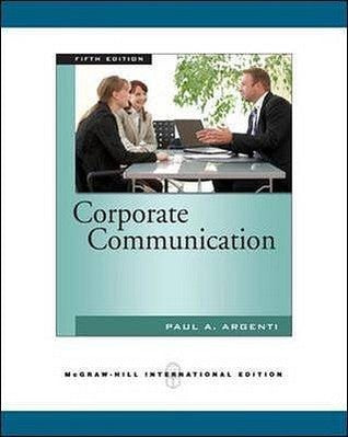 Book cover of Corporate Communication by Paul A. Argenti