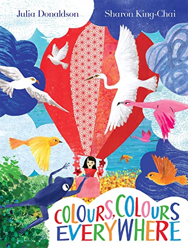 Book cover of Colours, Colours Everywhere: A Lift-The-Flap Adventure From An Award-Winning Duo by Julia Donaldson