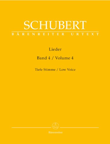 Book cover of Schubert: Lieder - Volume 4 by Franz Schubert