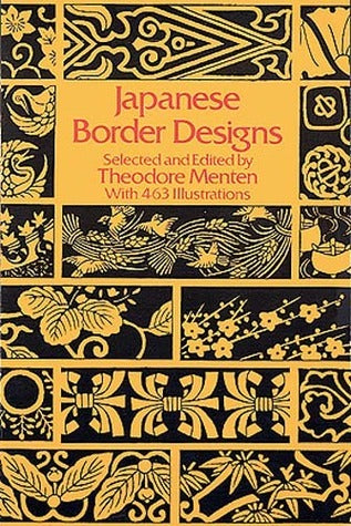 Book cover of Japanese Border Designs by Theodore Menten (Ed.)