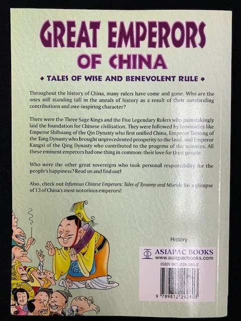 Book cover of Great Emperors of China: Tales of Wise and Benevolent Rule by Tian Hengyu