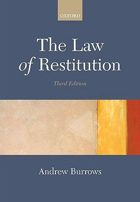 Book cover of The Law of Restitution by Andrew A. Burrows