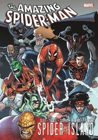 Book cover of The Amazing Spider-Man: Spider-Island by Dan Slott (Writer), Fred Van Lente, Christos Gage, Rick Remender, Barry Kitson (Illus.)