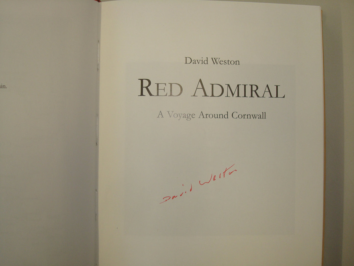 Book cover of Red Admiral by David Weston