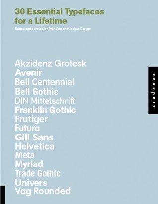 Book cover of 30 Essential Typefaces For A Lifetime by Joshua Berger (editor), Imin Pao (Ed.)