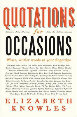 Book cover of Quotations For Occasions by Elizabeth Knowles