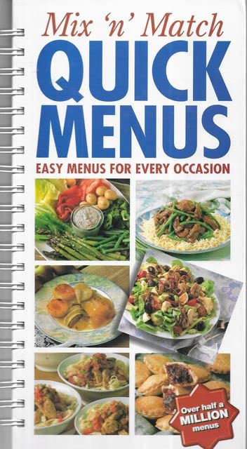 Book cover of Mix N' Match Quick Menus by Anonymous