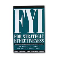 Book cover of Fyi For Strategic Effectiveness, Aligning People And Operation, Practices To Strategy For Business Leader And Senior Management by Robert W. Eichinger, Kim E. Ruyle, Dave Ulrich