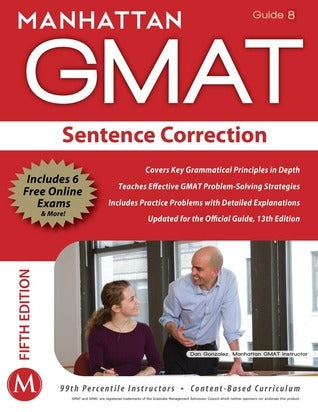 Book cover of Gmat Sentence Correction, Guide 8 by Manhattan GMAT