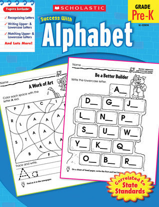 Book cover of Scholastic Success With Alphabet Workbook by Scholastic Inc.