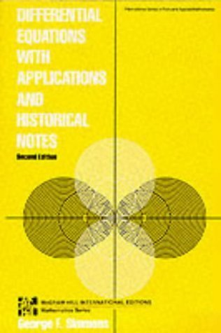 Book cover of Differential Equations Applications And Historical Notes by George F. Simmons