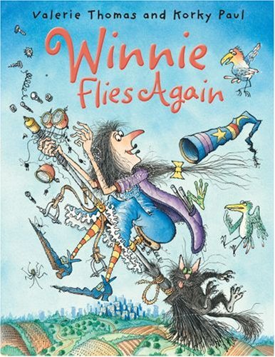 Book cover of Winnie Flies Again by Valerie Thomas
