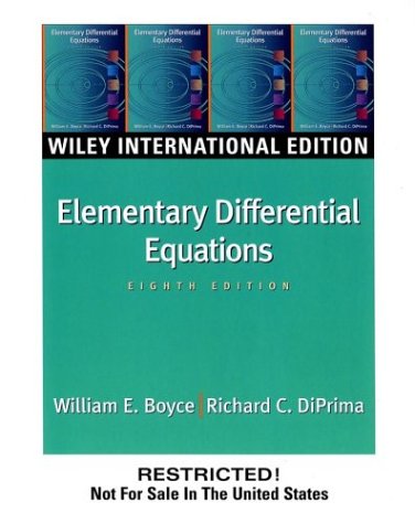 Book cover of Wie Elementary Differential Equations by William E. Boyce, Richard C. DiPrima
