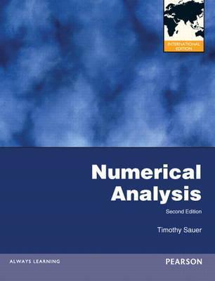 Book cover of Numerical Analysis by Timothy Sauer