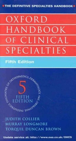 Book cover of Oxford Handbook of Clinical Specialties by J.M. Longmore