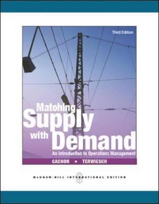 Book cover of Matching Supply With Demand 3/e by Gérard Cachon