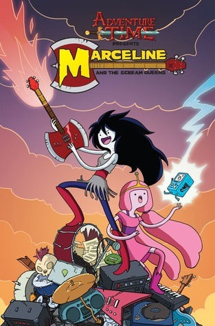 Book cover of Adventure Time: Marceline And The Scream Queens by Meredith Gran, Liz Prince (Contribution by), Yuko Ota (Contribution by), Ananth Panagariya (Contribution by), Kate Leth (Contribution by), Polly Guo (Contribution by), Jen Wang (Contribution by), Faith Erin Hicks (Contribution by)