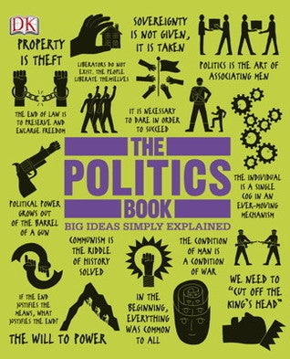 Book cover of The Politics Book: Big Ideas Simply Explained by Kate Johnsen (Ed.), Sam Atkinson (Senior Editor), Rebecca Warren (US Senior Editor)
