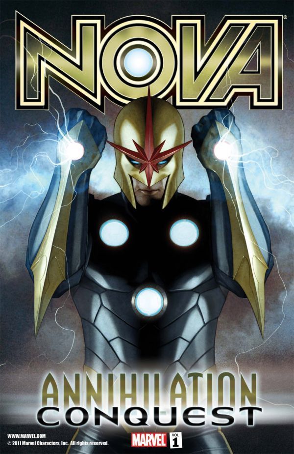 Book cover of Nova, Vol. 1: Annihilation: Conquest by Dan Abnett (Writer), Andy Lanning, Sean Chen (Illus.)