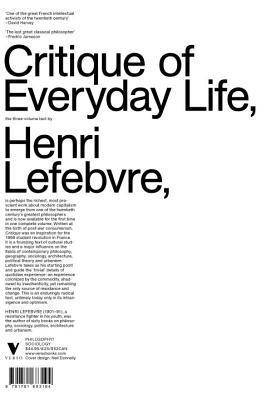Book cover of Critique Of Everyday Life: The Three-Volume Text by Henri Lefebvre