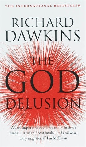 Book cover of The God Delusion by Richard Dawkins