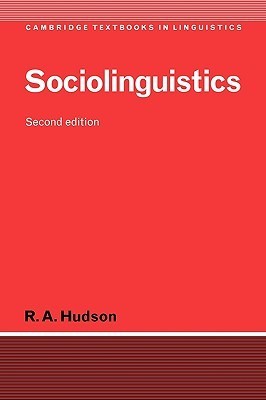 Book cover of Sociolinguistics by R.A. Hudson