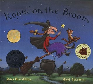 Book cover of Room On The Broom by Julia Donaldson, Axel Scheffler (Illus.), Josie Lawrence (Narrator)