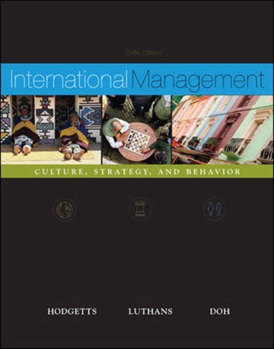 Book cover of International Management by Richard M. Hodgetts, Fred Luthans, Jonathan P. Doh