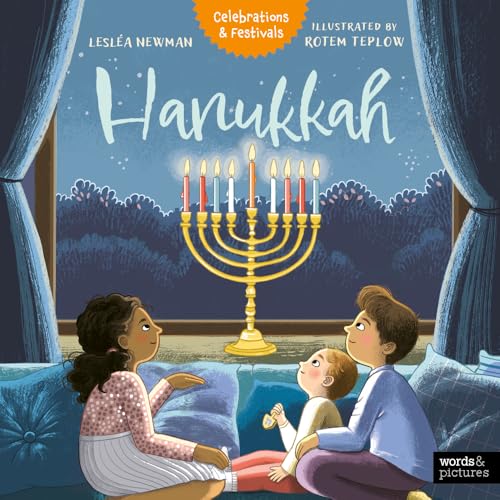 Book cover of Hanukkah by Lesléa Newman, Rotem Teplow (illustrator)